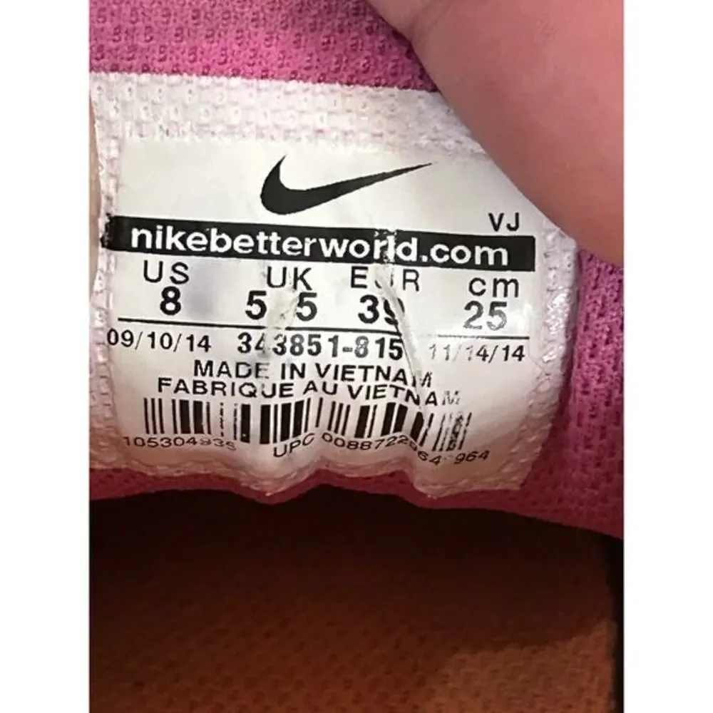 Nike Air Max Torch 4 Orange Pink Running Shoes 343851-815‎ Women’s Size 8